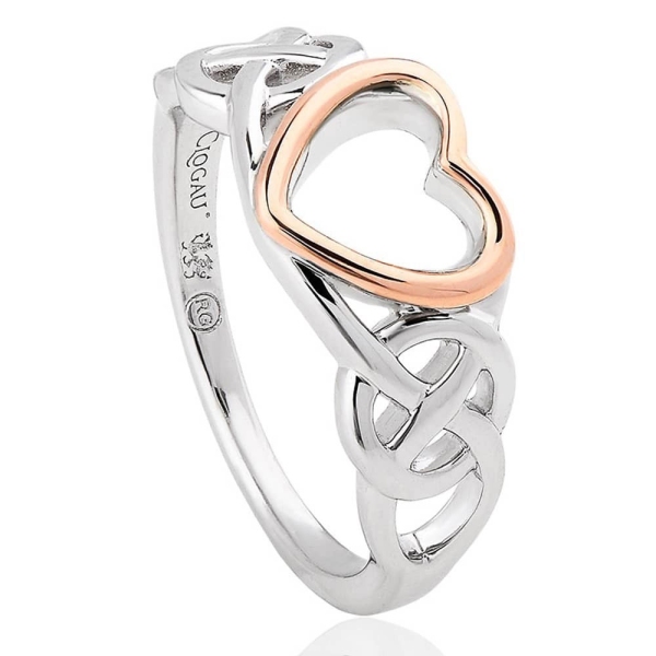 Clogau Silver & 9ct Rose Gold Welsh Royalty Ring 3SACHR