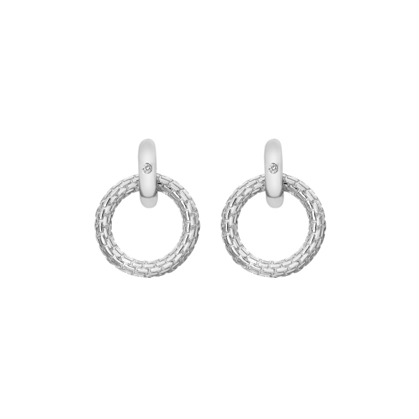 Hot Diamonds Silver Woven Earrings DE691