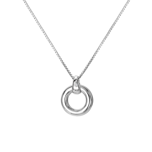Hot Diamonds Silver Forever Circle Pendant and Chain DP900