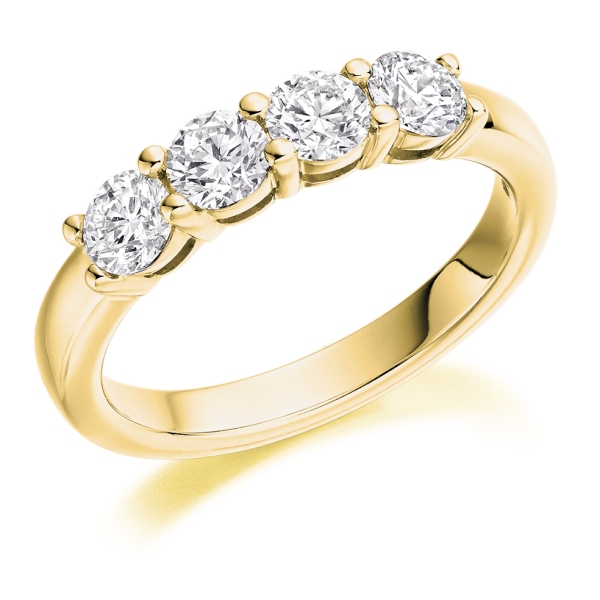 18ct Yellow Gold Four Stone Diamond Ring 1.00ct G/H Si