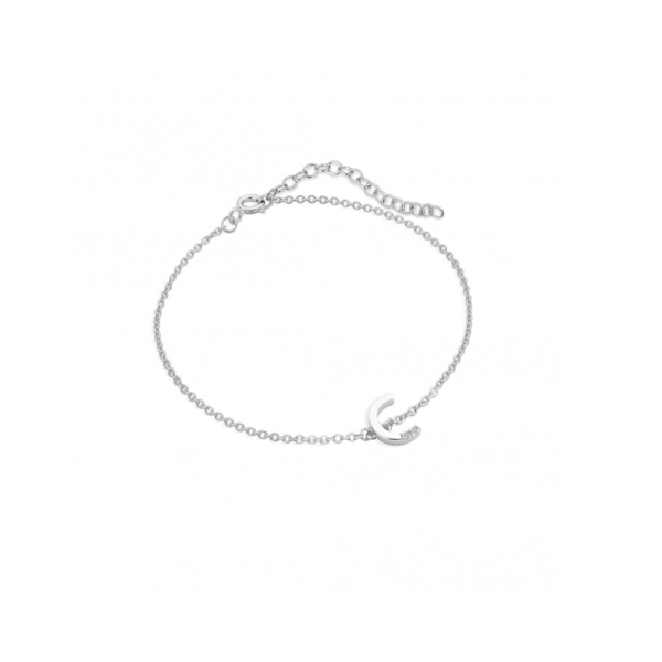 Hot Diamonds Silver Initial C Bracelet DL614