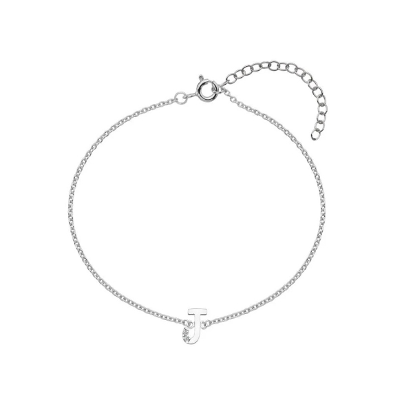 Hot Diamonds Silver Initial J Bracelet DL621