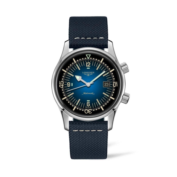 Longines Legend Diver Blue Dial Strap Watch L3.774.4.90.2