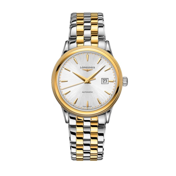LONGINES Flagship Steel and Yellow Silver Dial Bracelet Watch L4.984.3.79.7