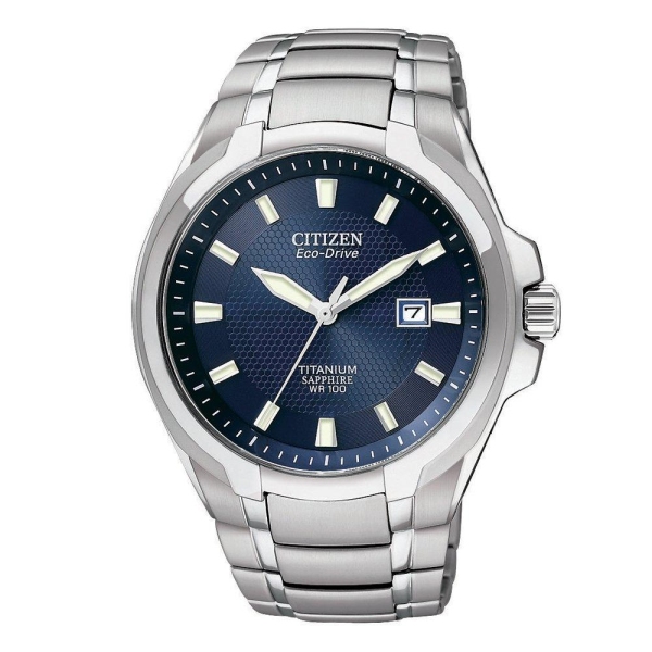 Citizen Super Titanium Blue Dial Bracelet Watch BM7431-51L 