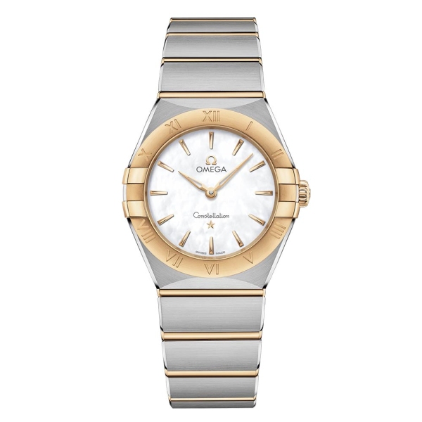 OMEGA Constellation Manhattan Steel and Gold White Dial 13120286005002