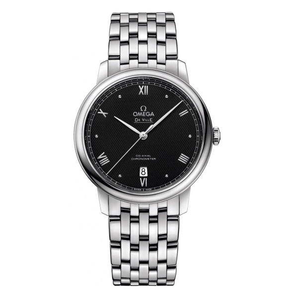 OMEGA De Ville Prestige 39.5mm Black Dial Bracelet Watch 42410402001002