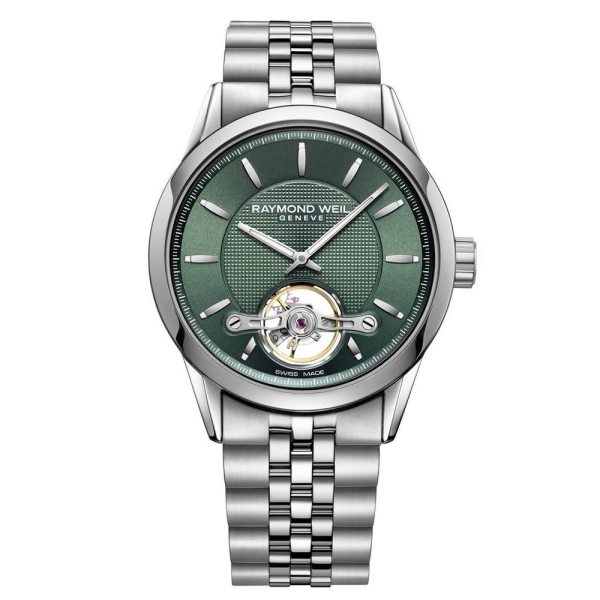 Raymond Weil Freelancer 42mm Automatic Green Dial Bracelet Watch  2780-ST-52001