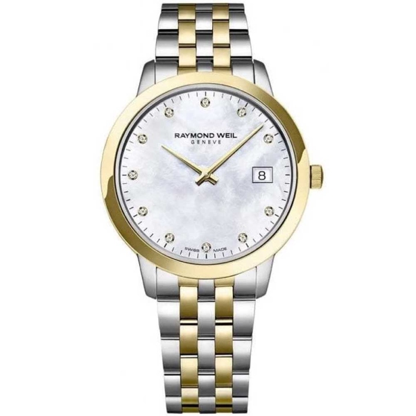 Raymond Weil Toccata Quartz Two-Tone Gold Diamond Watch 5385-STP-97081