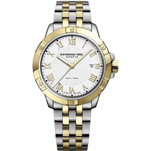 Raymond Weil S & Y Tango White Roman Dial Bracelet Watch 8160-STP-00308