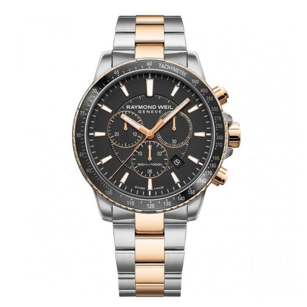 Raymond Weil S & R Tango 300m Black Chronograph Bracelet Watch 8570-SP5-20001