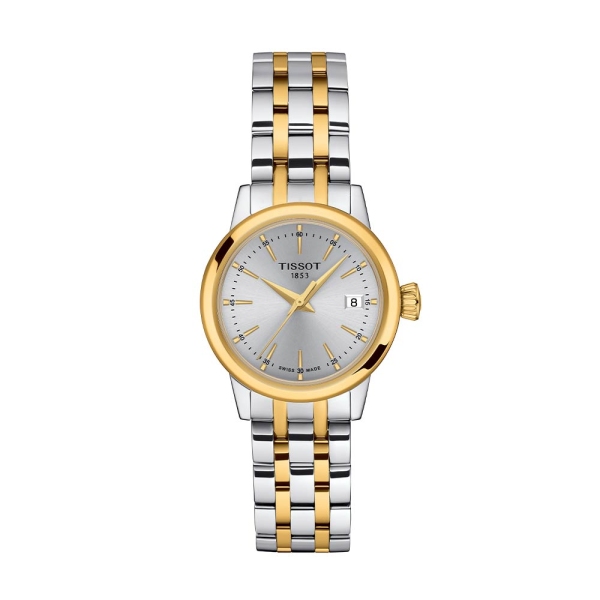 Tissot Silver and Yellow Gold Classic Dream Lady Bracelet Watch T1292102203100