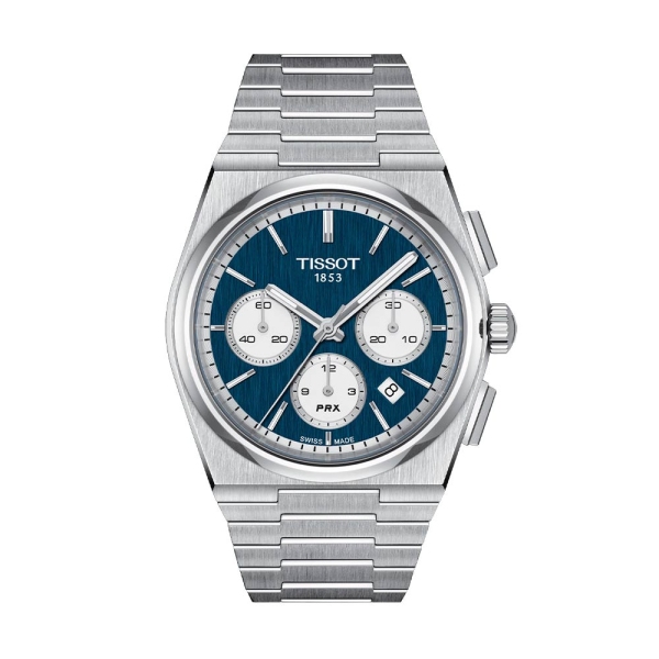 Tissot PRX Blue Automatic Chronograph Bracelet Watch T1374271104100