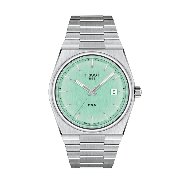 Tissot PRX 40mm Mint Green Dial Bracelet Watch T1374101109101