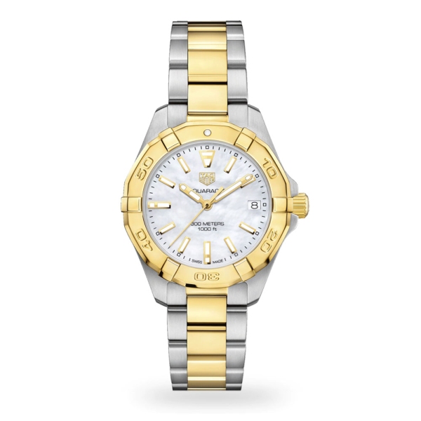 TAG Heuer Aquaracer 32mm Steel and Yellow Gold MOP Dial WBD1320.BB0320