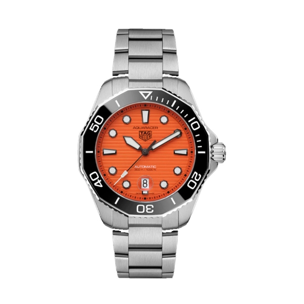 TAG Heuer Aquaracer Orange Dial Bracelet Watch WBP201F.BA0632