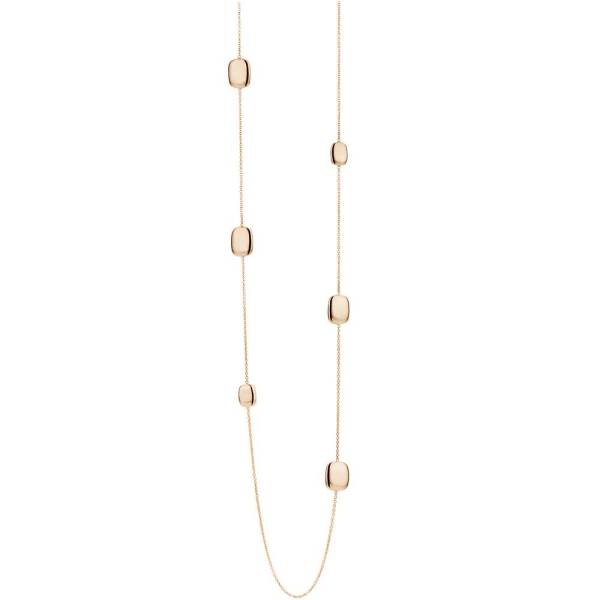Tirisi 18ct Rose Gold Scattered Pebble Long Necklace