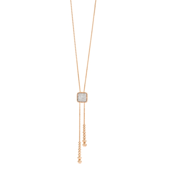 Tirisi 18ct Rose Gold Square Diamond Necklace .30cts