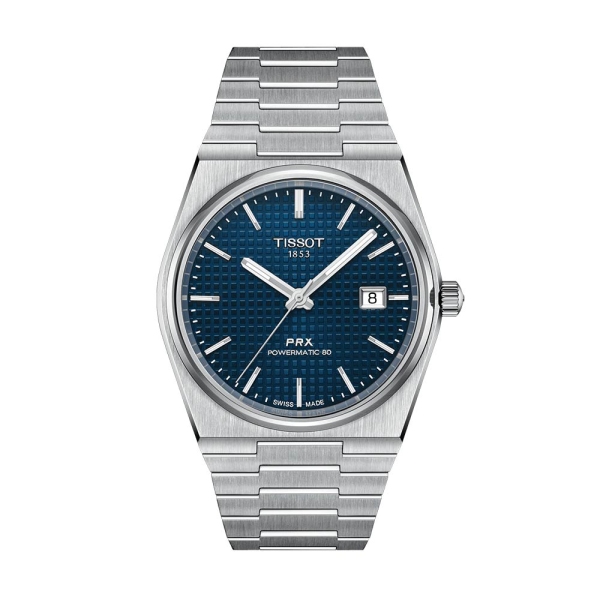 Tissot PRX Powermatic 80 Blue Dial Bracelet Watch T1374071104100