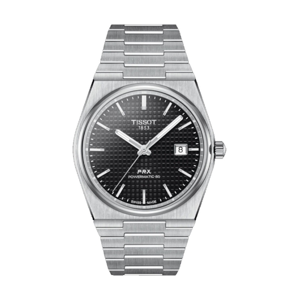 Tissot PRX Powermatic 80 Black Dial Bracelet Watch T1374071105100