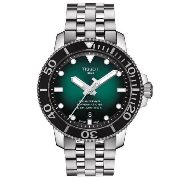Tissot Seastar 1000 Green Dial Bracelet Watch T1204071109101