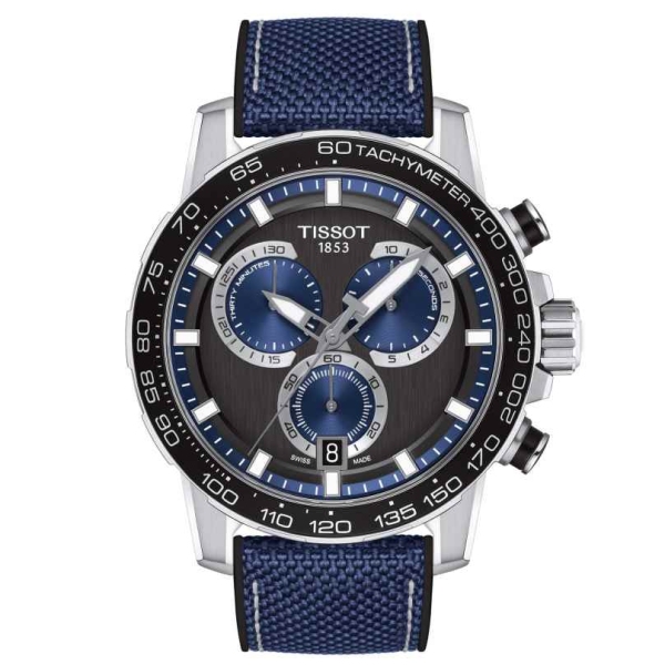 Tissot Supersport Black Chronograph Blue Strap T1256171705103