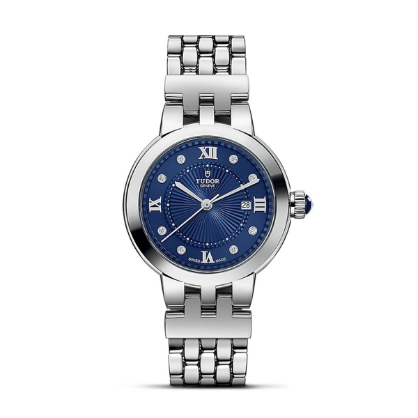 TUDOR Clair De Rose Blue Diamond Dial 30mm Watch M35500-0010