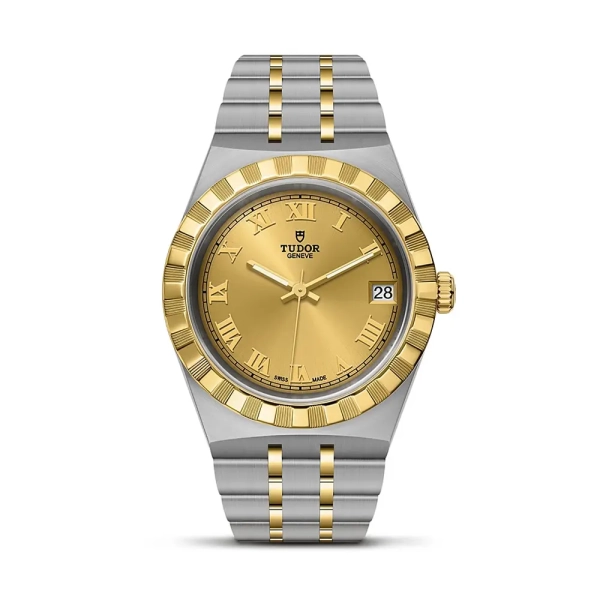 TUDOR Royal 34mm Steel and Yellow Champagne Dial M28403-0004