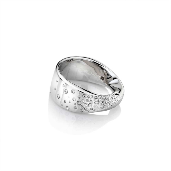Hot Diamonds Silver & Diamond Quest Twist Ring Size N DR219