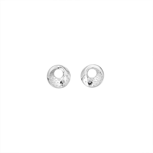 Hot Diamonds Silver & Diamond Quest Circle Stud Earrings DE650