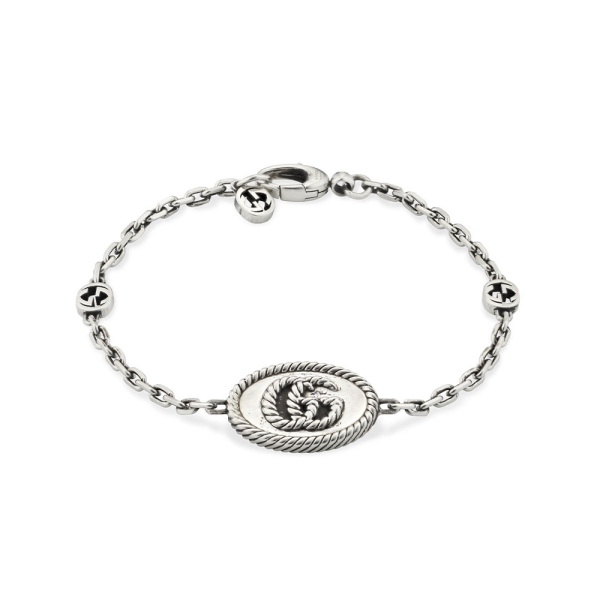 Gucci Aged Silver GG Marmont Bracelet YBA627749001